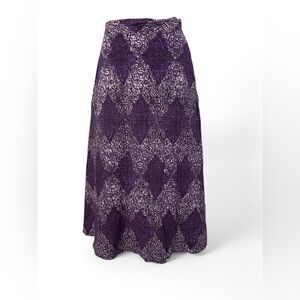 Purple A-line Maxi Skirt for Casual Resort Wear